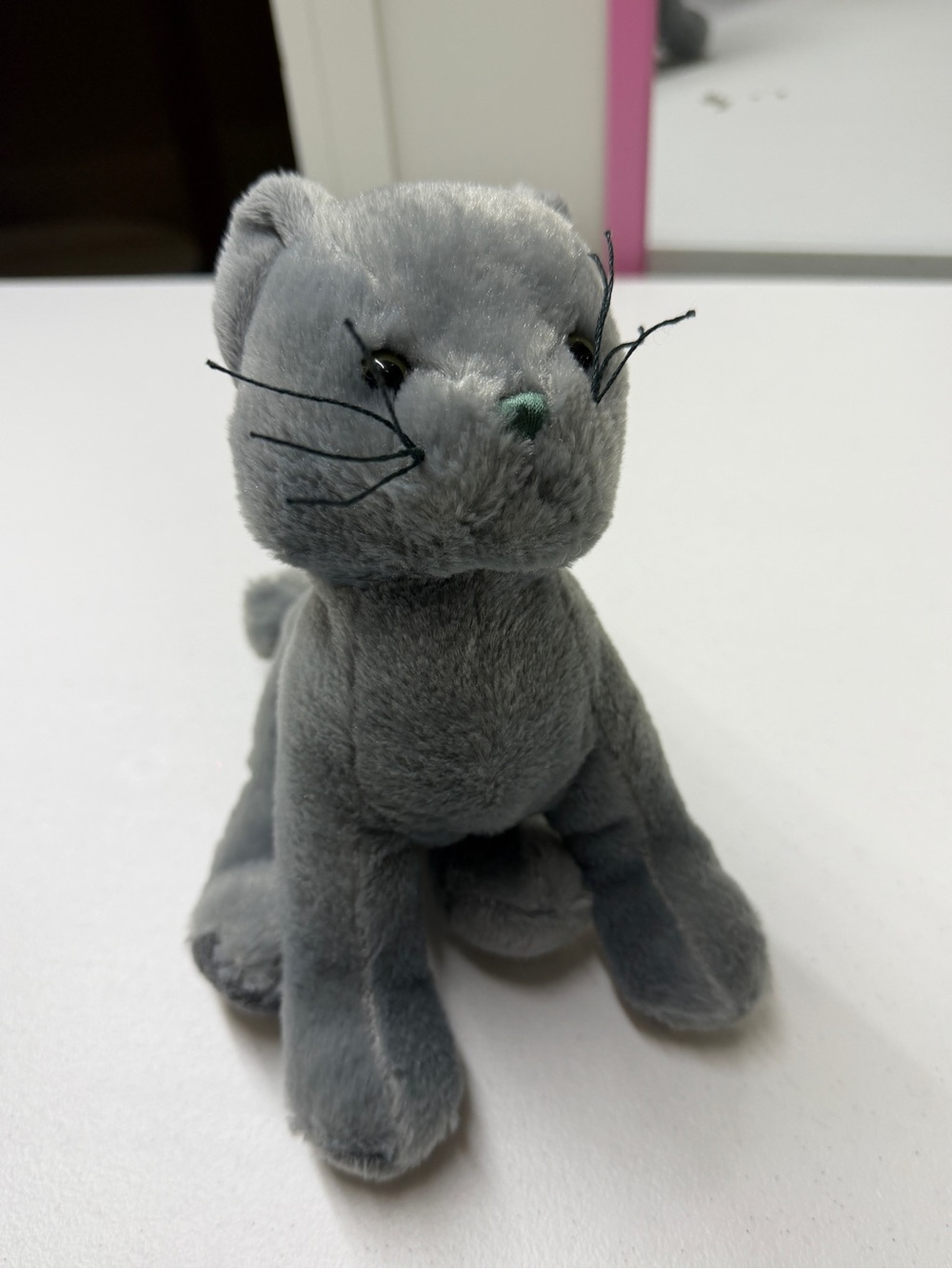GANZ Webkinz Charcoal Cat HM152 Gray Kitty Plush Stuffed Animal No Code